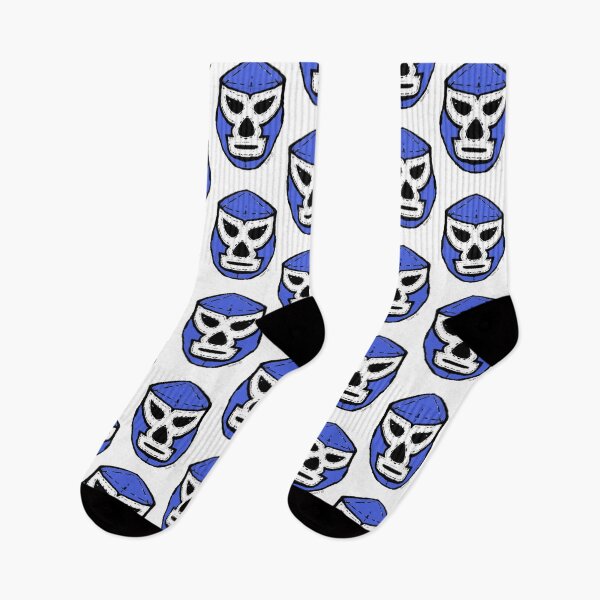 Item preview, El Guardián Azul – The Blue Guardian – Lucha Mask No. 06 | Original Graphic Folk Art by GWART designed and sold by GWARTGB.