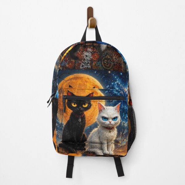 Item preview, Two Grumpy Cats Under the Orange Moon designed and sold by Natalia-Vlad.