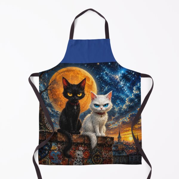 Item preview, Two Grumpy Cats Under the Orange Moon designed and sold by Natalia-Vlad.