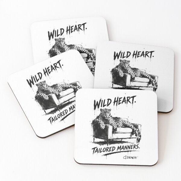 Item preview, Wild Heart Tailored Manners Leopard Sofa Ink Sketch designed and sold by ferquirarte.