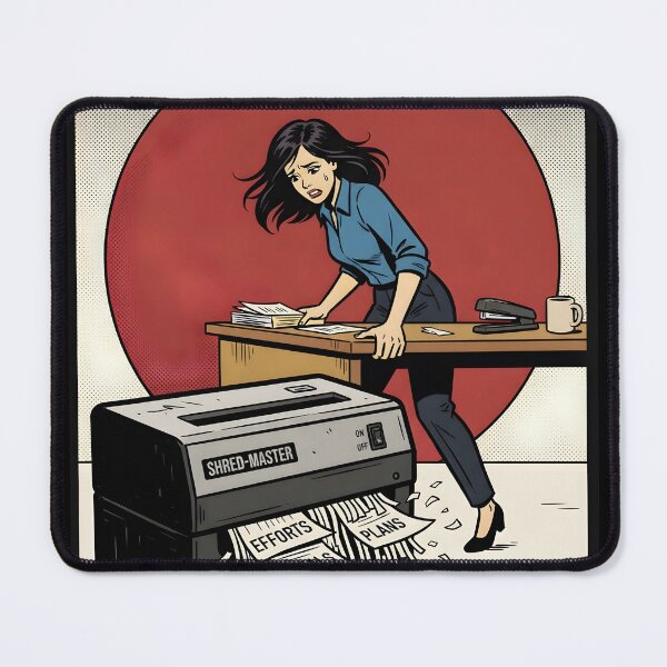 Item preview, My Efforts Are Shredded Dark Comic Office Poster designed and sold by DuckOddity.