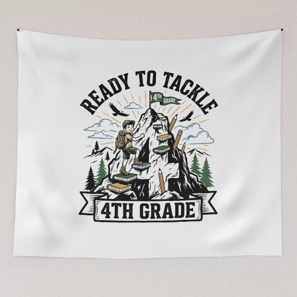 Item preview, Ready To Tackle 4th Grade Cute Football First Day Of School Design designed and sold by get55shirt.