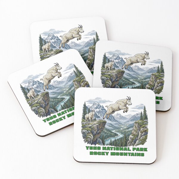 Item preview, Yoho National Park Mountain Goat Jumping Canadian Rockies designed and sold by TeeARTHY.