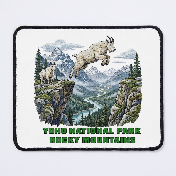 Item preview, Yoho National Park Mountain Goat Jumping Canadian Rockies designed and sold by TeeARTHY.