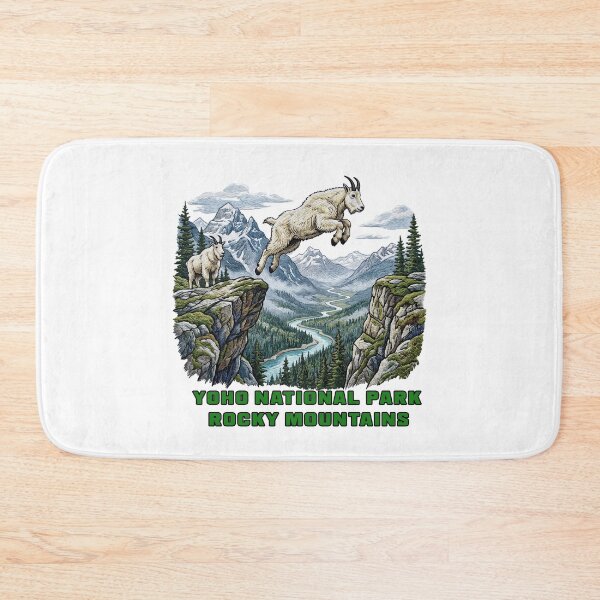 Item preview, Yoho National Park Mountain Goat Jumping Canadian Rockies designed and sold by TeeARTHY.