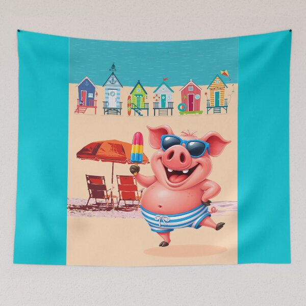 Item preview, PIGGY LOVES BEACH DAYS designed and sold by Tammera.