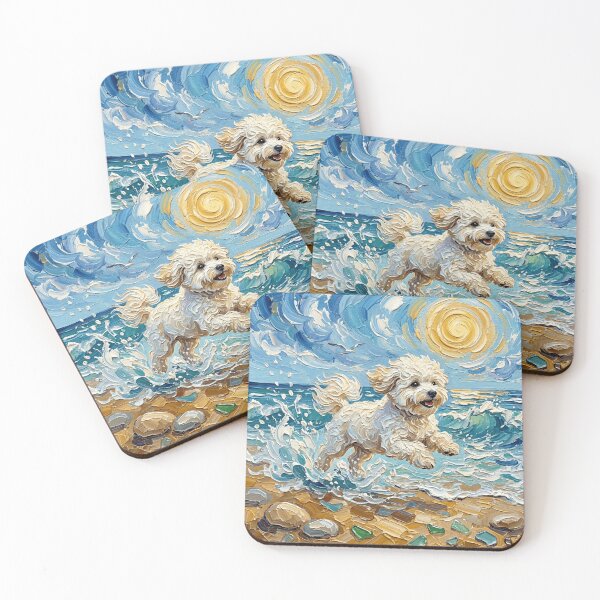 Item preview, Beach Day - Bichon Frise 2 designed and sold by AjaTrier.