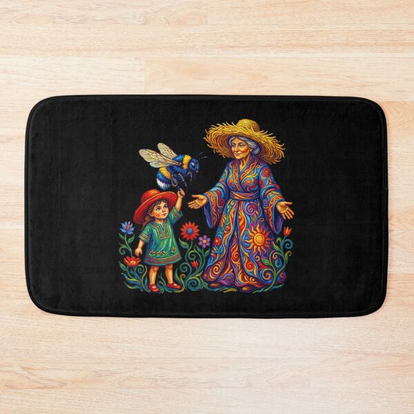 Item preview, Psychedelic Bee Mother Nature Colorful Folk  designed and sold by TeeARTHY.
