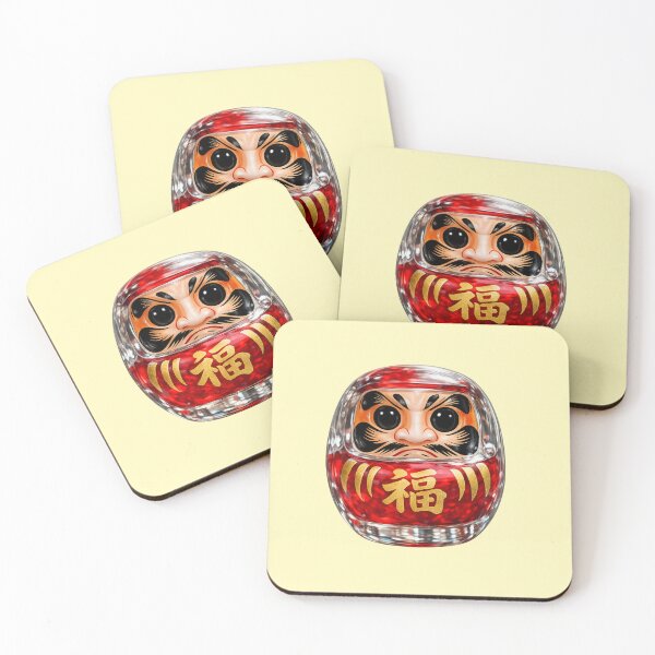 Item preview, Japanese Daruma Glass Good Luck Charm Art designed and sold by SakuraMarket26.