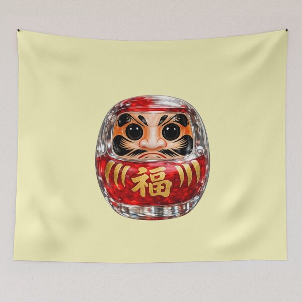 Item preview, Japanese Daruma Glass Good Luck Charm Art designed and sold by SakuraMarket26.