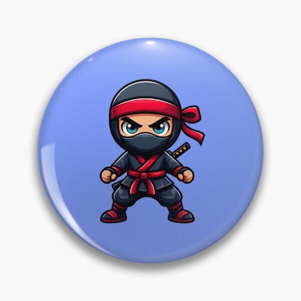 Item preview, Cute Chibi Ninja Warrior Kids Apparel & Bedroom Decor designed and sold by Velouria Universe.