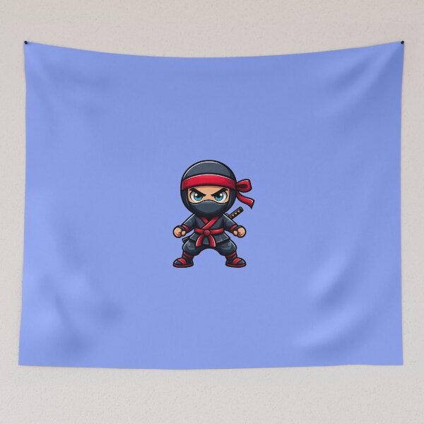 Item preview, Cute Chibi Ninja Warrior Kids Apparel & Bedroom Decor designed and sold by Velouria Universe.