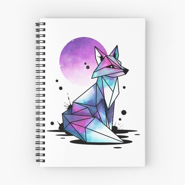 Item preview, Origami Fox Watercolor Geometric Art Print | Colorful Polygon Animal Illustration designed and sold by Kumabushi.
