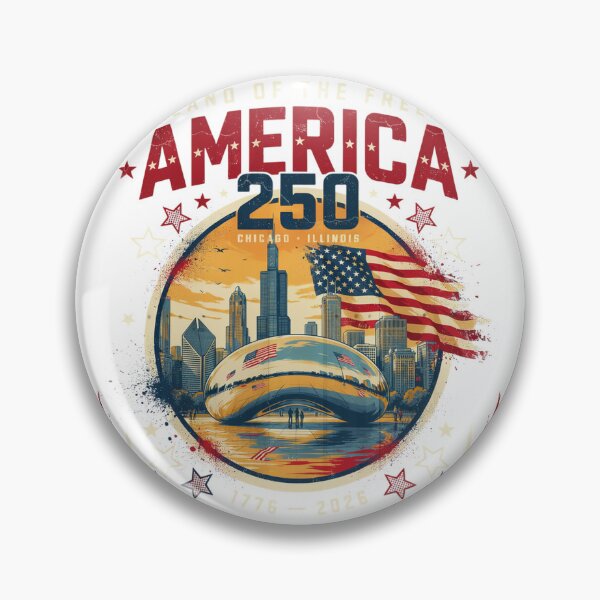 Item preview, America 250 Chicago Windy City T-Shirt | Patriotic Skyline 1776-2026 Semiquincentennial Tee v4 designed and sold by DarylWelsh2024.