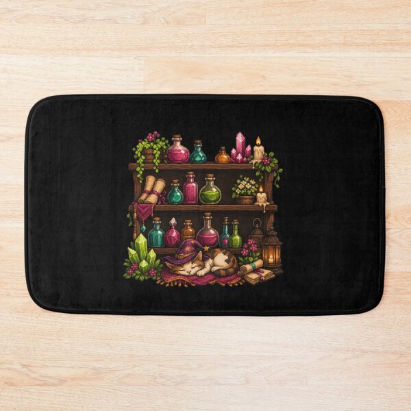 Item preview, The Alchemist Cat's Magical Potion Shelf  designed and sold by Sketchlegacy.