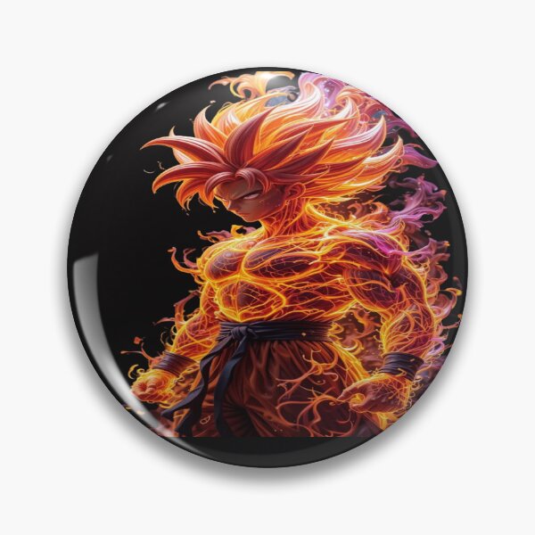 Item preview, Flame Aura Anime Warrior – Neon Fire Power designed and sold by RAYBIL.
