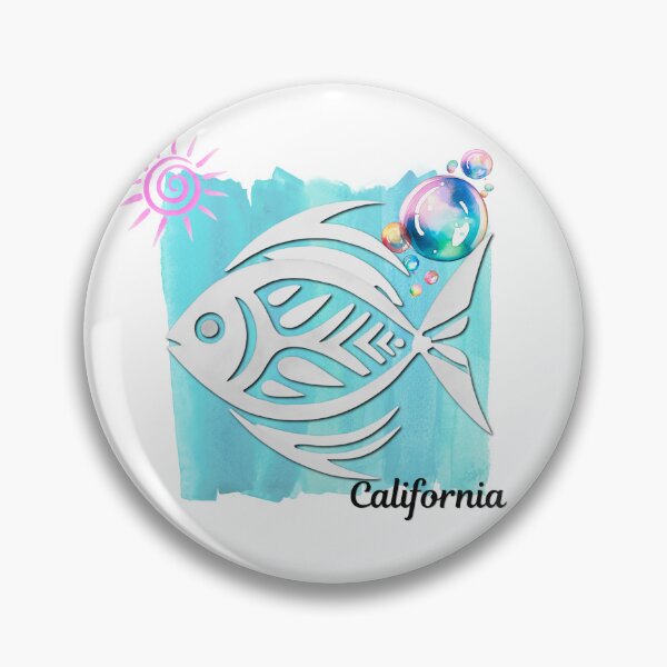 Item preview, California Tropical Fish Watercolor Beach Design designed and sold by DonnaRaine.