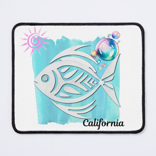 Item preview, California Tropical Fish Watercolor Beach Design designed and sold by DonnaRaine.