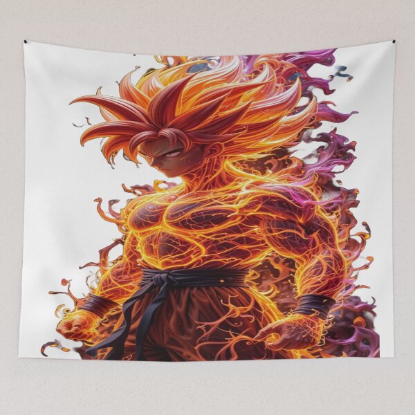 Item preview, Flame Aura Anime Warrior – Neon Fire Power designed and sold by RAYBIL.