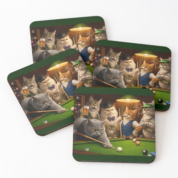 Item preview, Cats pool game designed and sold by TeeCodes.