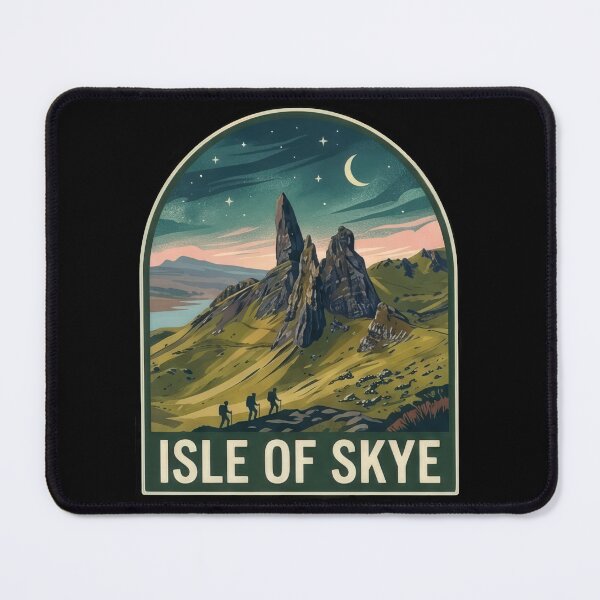 Item preview, Isle of Skye Old Man of Storr Travel Poster | Scotland Hike Art designed and sold by Loom on the Loch.