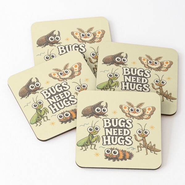 Item preview, Bugs Need Hugs – Cute Vintage Insect Illustration designed and sold by Idontwannaknow.
