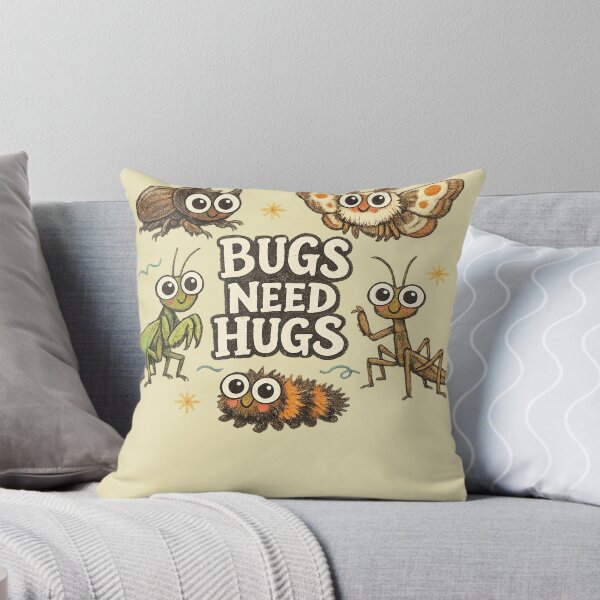 Item preview, Bugs Need Hugs – Cute Vintage Insect Illustration designed and sold by Idontwannaknow.