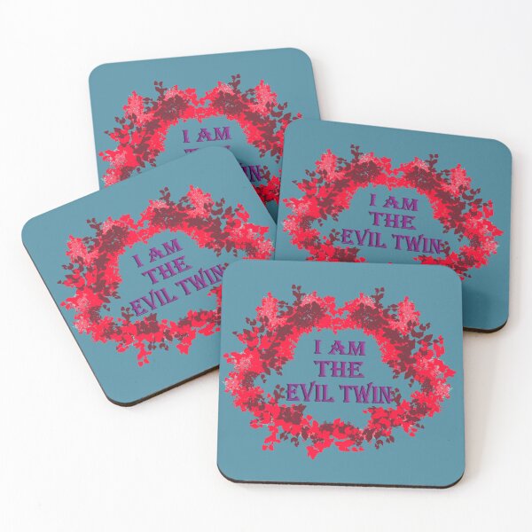 Item preview, I Am The Evil Twin Funny Sibling Floral Wreath designed and sold by Kyradem.