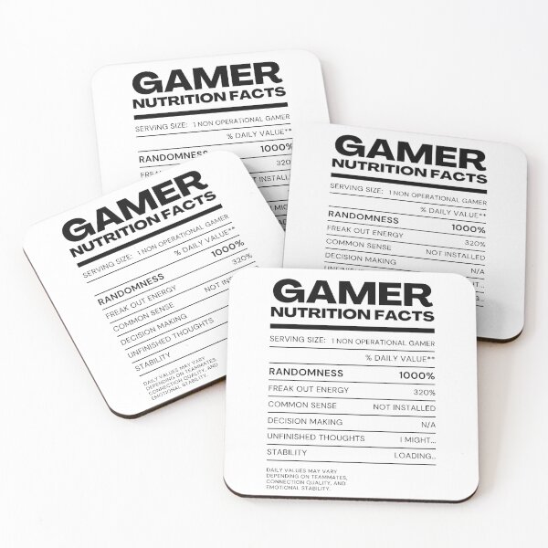 Item preview, Gamer Nutrition Facts designed and sold by Nol1ytv.