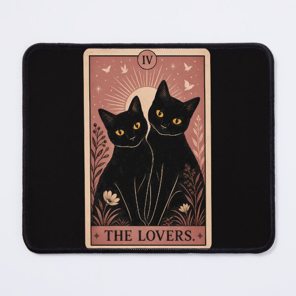 Item preview,  Black Cats Tarot : The Lovers  designed and sold by PurrfectHome.