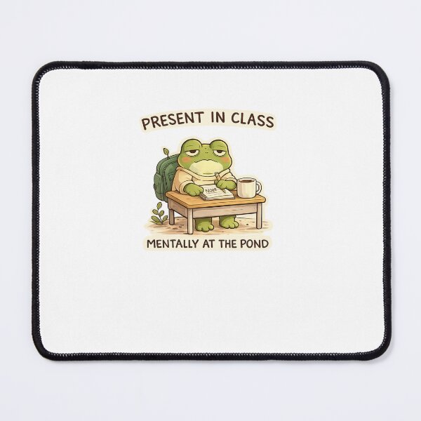 Item preview, Tired Student Frog – Present in Class Mentally at the Pond designed and sold by Petar I.