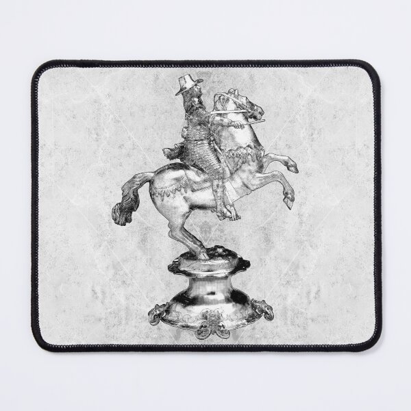 Item preview, Silver Equestrian Statuette on Ornate Base designed and sold by Ghoul Enterprises.