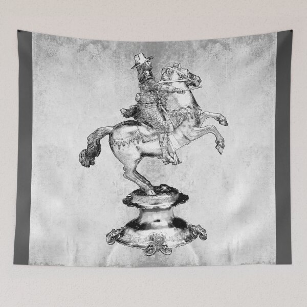 Item preview, Silver Equestrian Statuette on Ornate Base designed and sold by Ghoul Enterprises.
