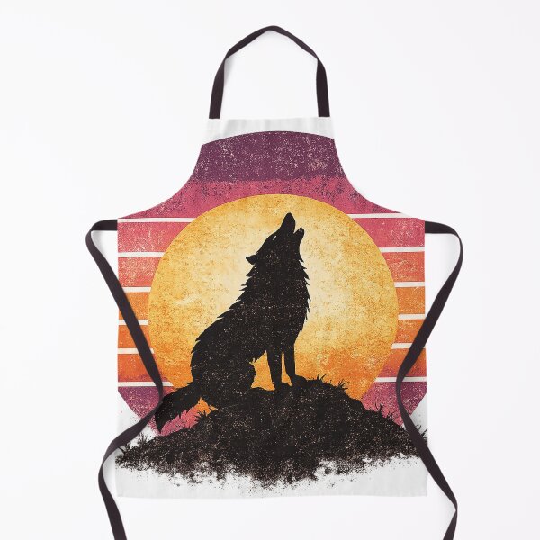 Item preview, Retro Howling Wolf Vintage Sunset designed and sold by ZIZO1991.