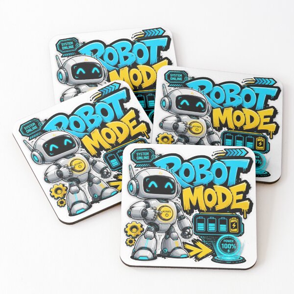 Artikelvorschau, ROBOT MODE Graffiti-Aufkleber (PNG) | Futuristische KI-Roboter-Ästhetik | Cyber-Tech-Vinylaufkleber für Laptop, Wasserflasche, Notebook & Gaming-Setup entworfen und verkauft von Stylestickers55.