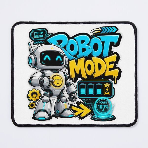 Item preview, ROBOT MODE Graffiti Sticker PNG | Futuristic AI Robot Aesthetic | Cyber Tech Vinyl Decal for Laptop, Water Bottle, Notebook & Gaming Setup designed and sold by Stylestickers55.
