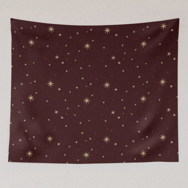 Item preview, Burgundy Gold Dark Romantic Celestial Star designed and sold by carlyxdesigns.