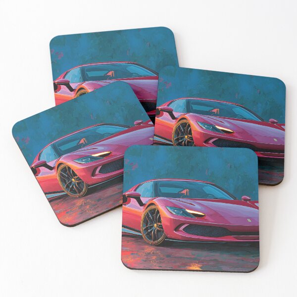Item preview, Ferrari 296 GTB Pop Art Supercar Wall Decor Design designed and sold by AutoPopStudio.