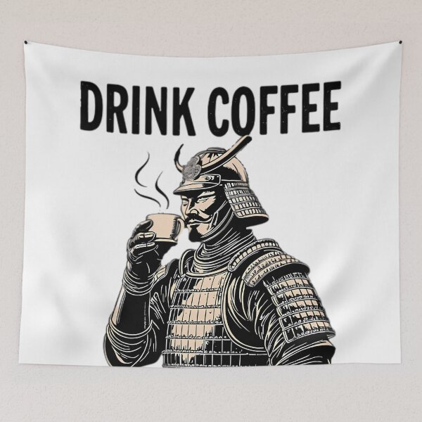 Item preview, Funny Japanese Warrior Coffee Lover Graphic designed and sold by Structure-Blue.