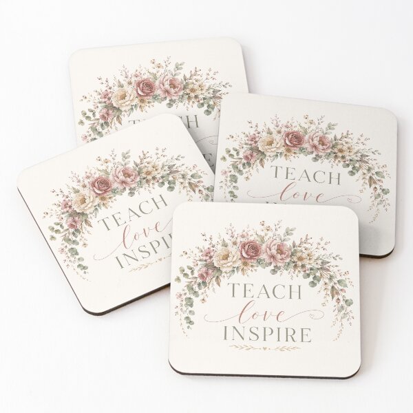 Item preview, Teach Love Inspire — Floral Teacher Appreciation Gift designed and sold by DreamelleStudio.