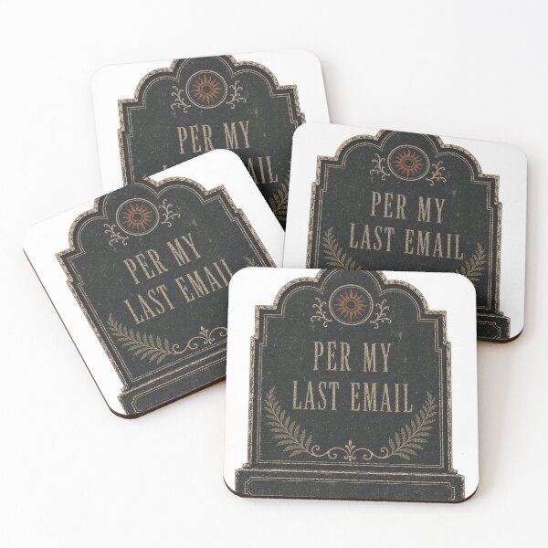Item preview, Per My Last Email Halloween Gravestone designed and sold by Rewind Society.