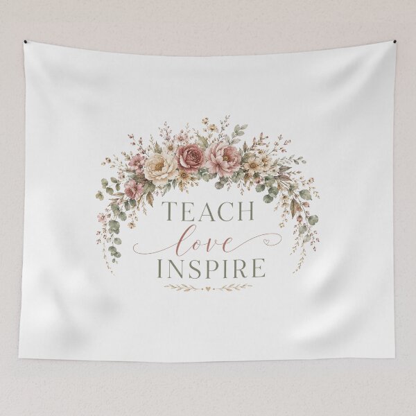 Item preview, Teach Love Inspire — Floral Teacher Appreciation Gift designed and sold by DreamelleStudio.