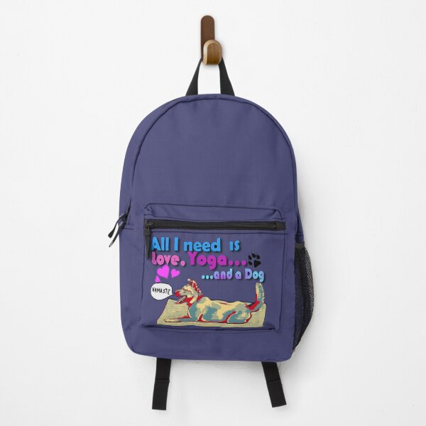 Item preview, All I Need Is Love Yoga And A Dog Funny Illustration designed and sold by Kyradem.