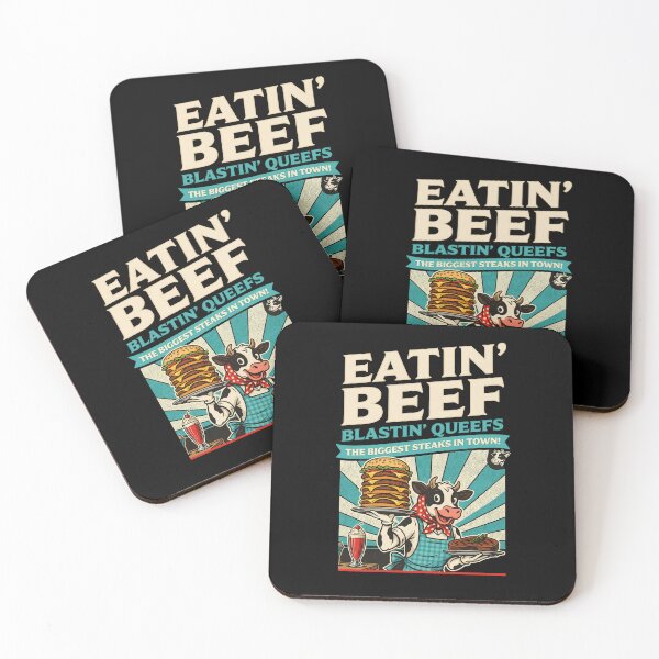 Item preview, Eatin Beef Blastin Queefs Funny BBQ Meme for Dark Humor Fans designed and sold by Redgiant87x.
