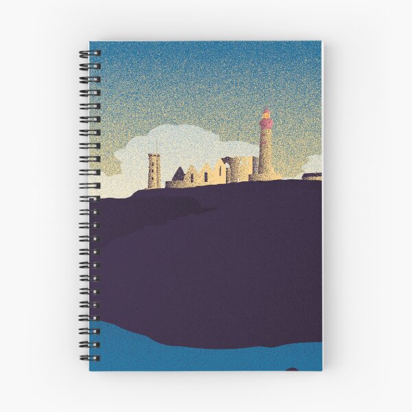 Item preview, Retro Pointe Saint-Mathieu Brittany Landscape Illustration designed and sold by studio-coeur.