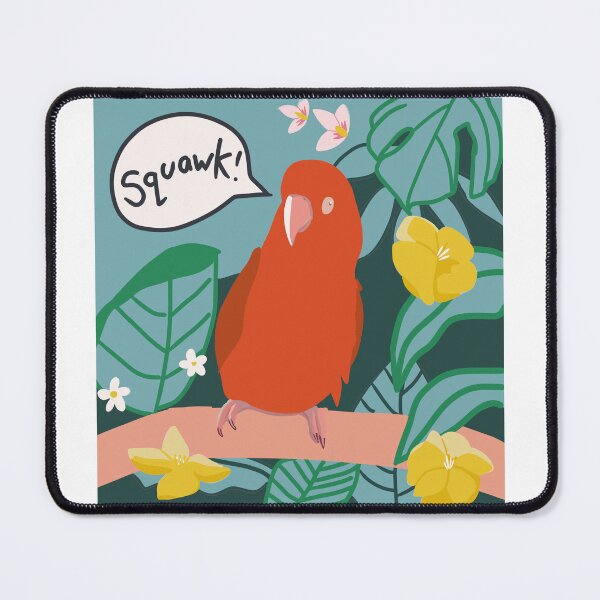 Item preview, Squawk said the Parrot red designed and sold by Hephzibahlove.