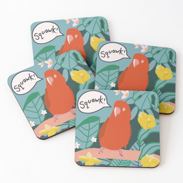 Item preview, Squawk said the Parrot red designed and sold by Hephzibahlove.