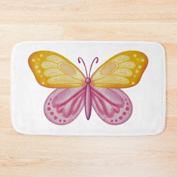 Item preview, Yellow and Pink Butterfly Digital Illustration designed and sold by ArtTinulyaOk.