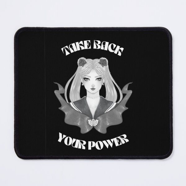 Item preview, B&W Magical Girl Painting ft. Inspirational Quote: "Take Back Your Power" designed and sold by SpringTeaDesigns.