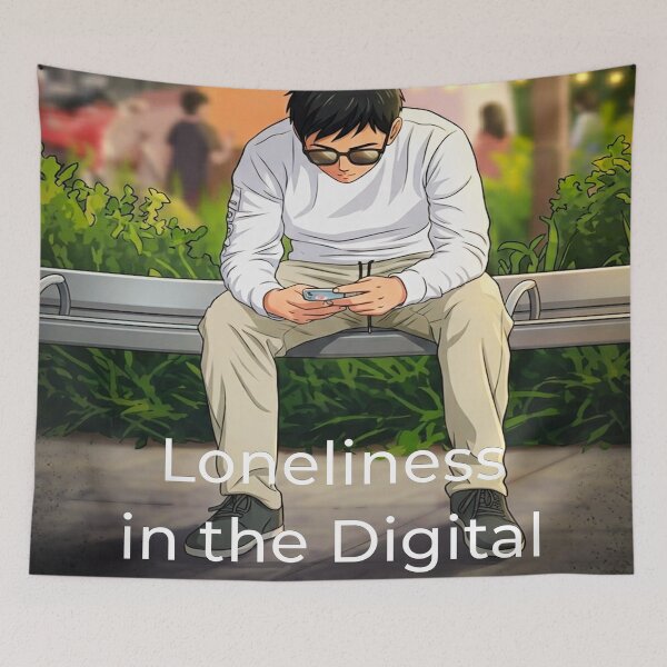 Item preview, Loneliness in the Digital Age designed and sold by Dabbah Studio.